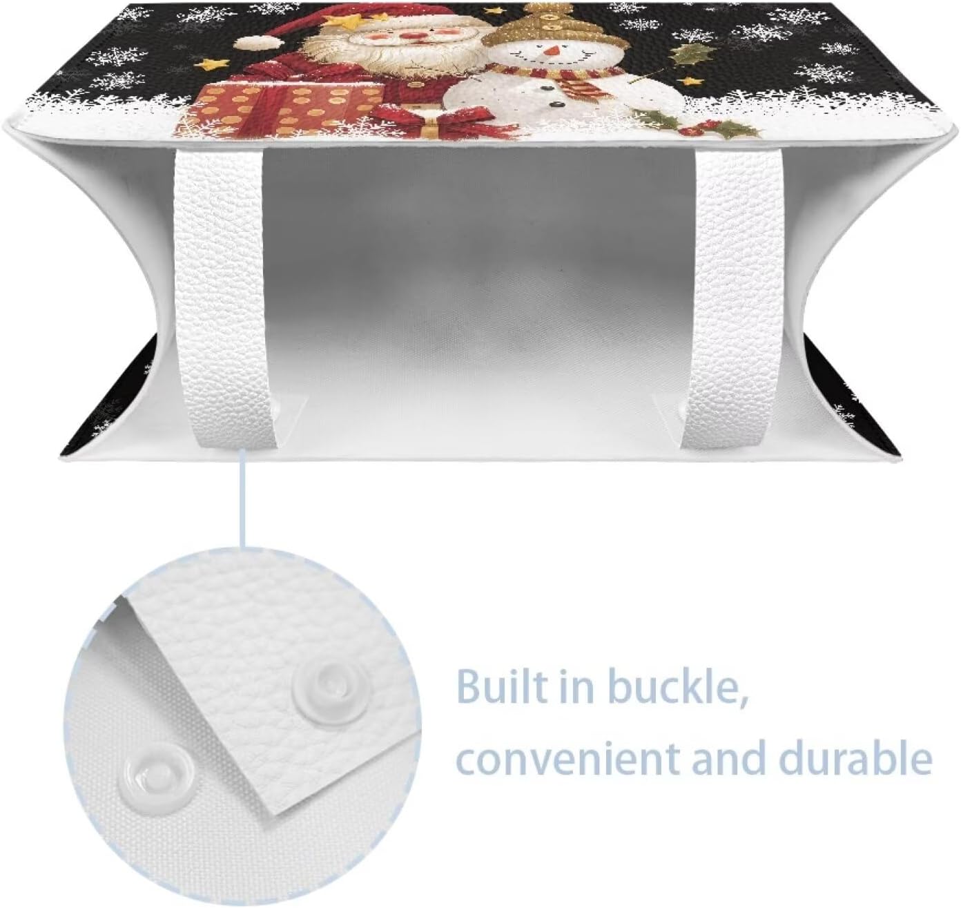 Snowman Tissue Box Cover Christmas Santa Tissue Cover Rectangular Facial Paper Organizer Christmas Home Decoration for Living Room Bathroom Car Tabletop