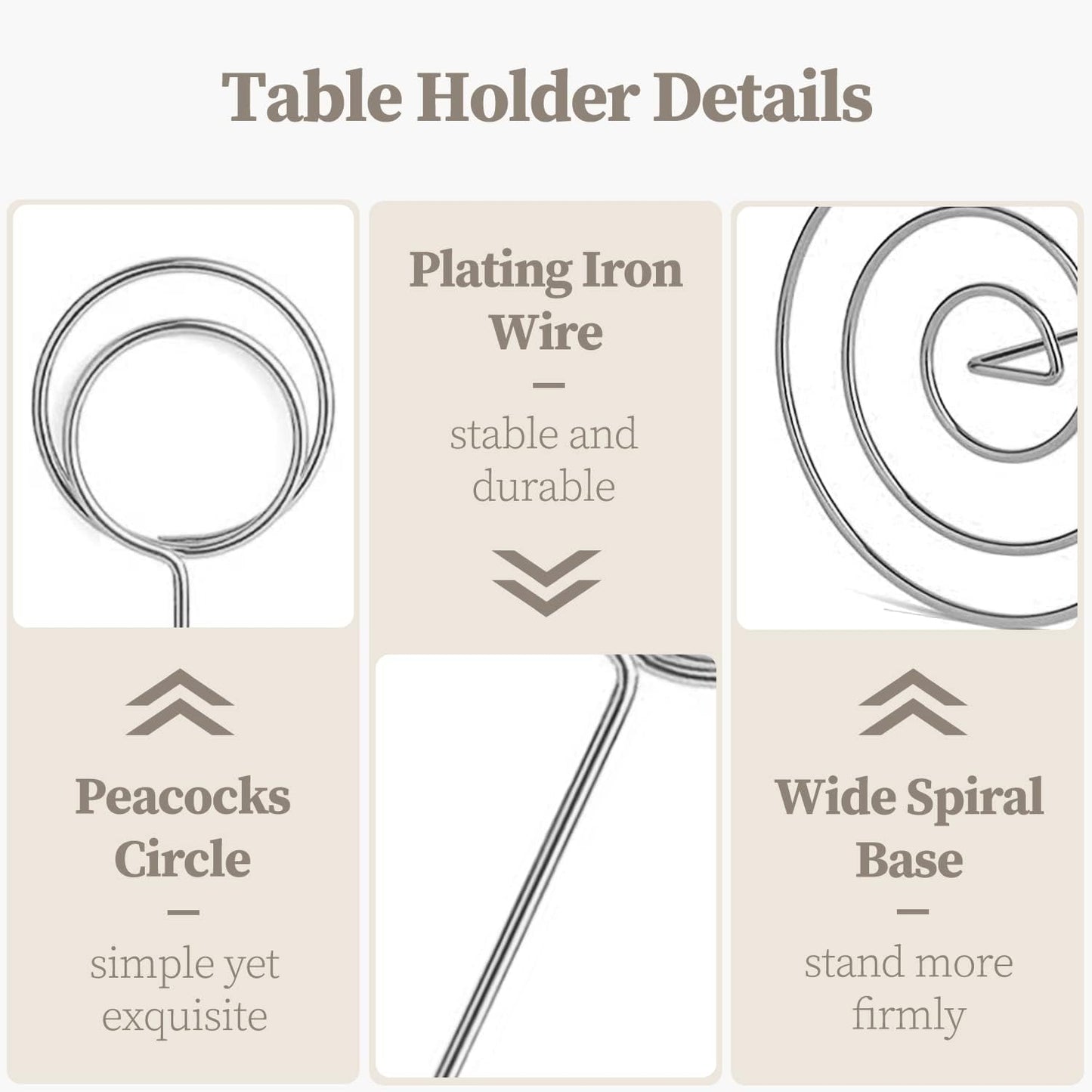 Table Number Holders 10Pcs - 8.75 inch Tall Table Number Stands Place Card Holder for Wedding Party Graduation Reception Restaurant Home Photo Picture Office Memo (Silver, 8.75")