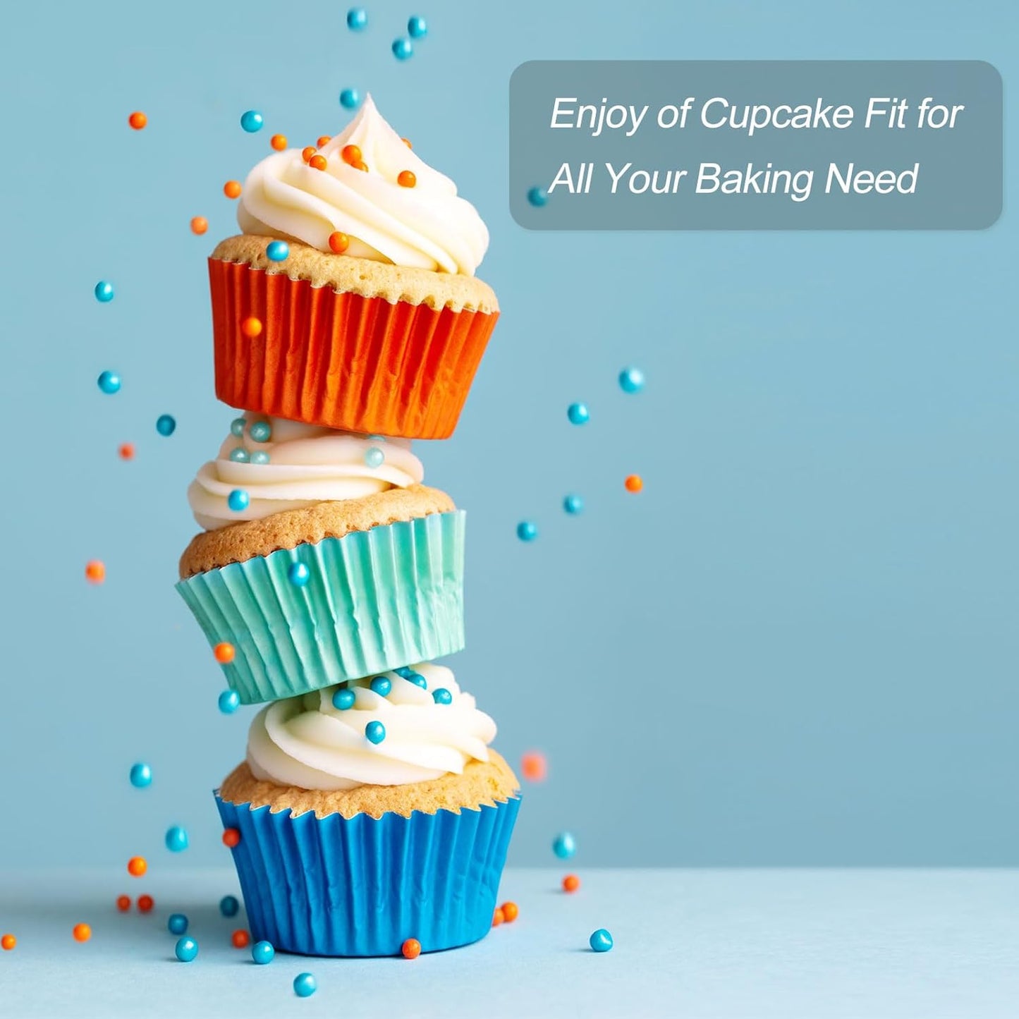 HARFINGTON 100 Count Cupcake Liners Rose Red Cupcake Cups Standard Size Muffins Liners Papers Baking Cups Wrappers Greaseproof for Party Wedding Birthday