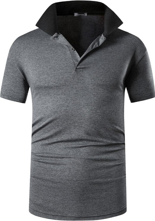 jeansian Men's Sport Outdoor Quick Dry Fit Short Sleeves Polo Tee Shirt Tshirt T-Shirt Tops Golf Tennis Bowling LSL195