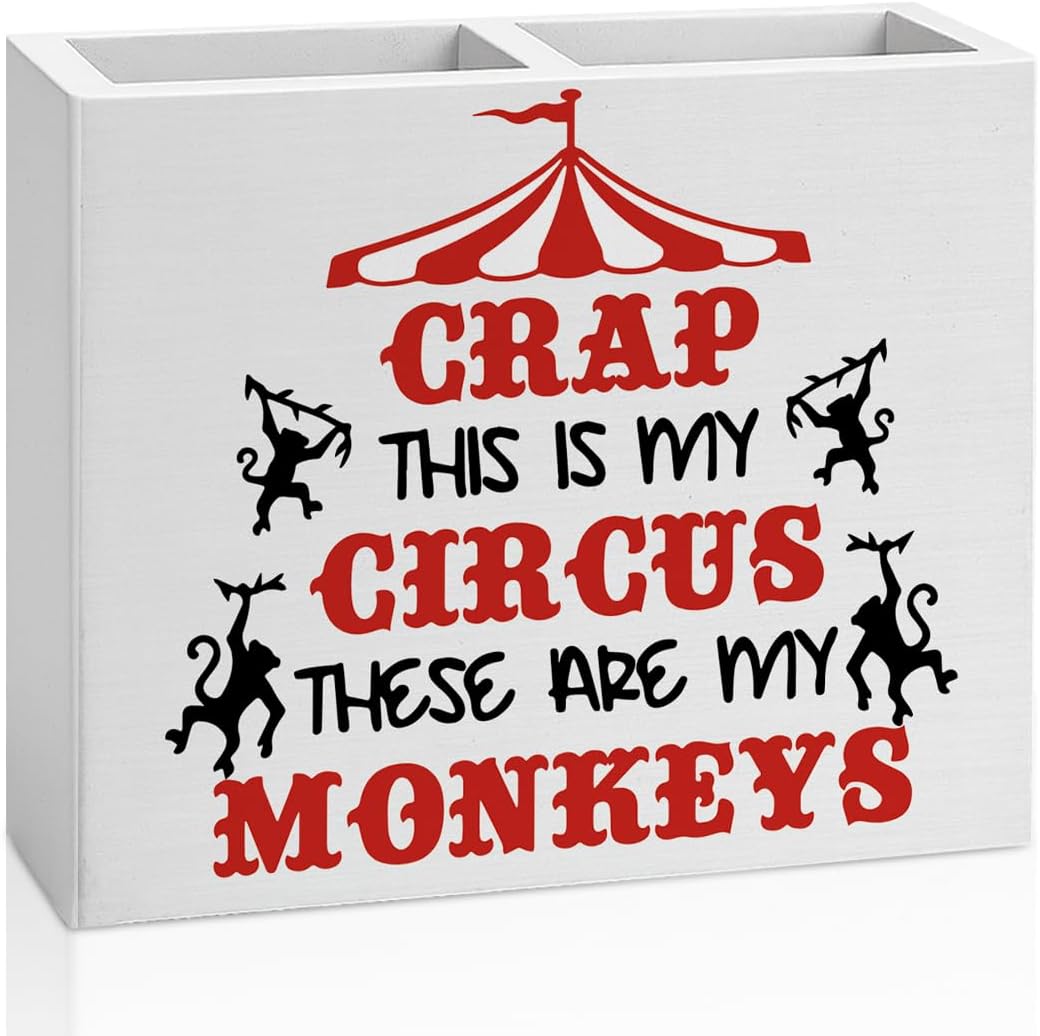 Bosses Day Gifts for Women Men Manager Funny Office Decor for Women Wooden Pencil Holder National Boss Day Decorations Gifts for Supervisor Leader MenCoworker HR Manager Office Desk Decor A 03