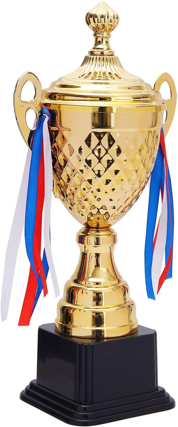 Juvale Gold Trophy Cup - Tournament & Championship Trophy Award - Versatile Awards for Soccer, Basketball & Golf - Rewards for Adults & Kids - 15.2 x 7.5 x 5 in