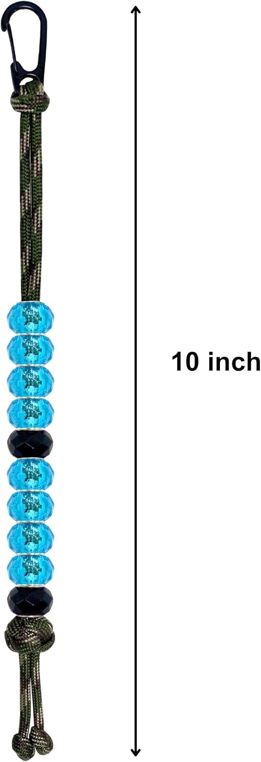LAMIBEE Golf Beads Count Stroke Score Counter, Durable 550 lbs Paracord String with 10 Beads, Easy Scorekeeping, Hand-Braided with Clip