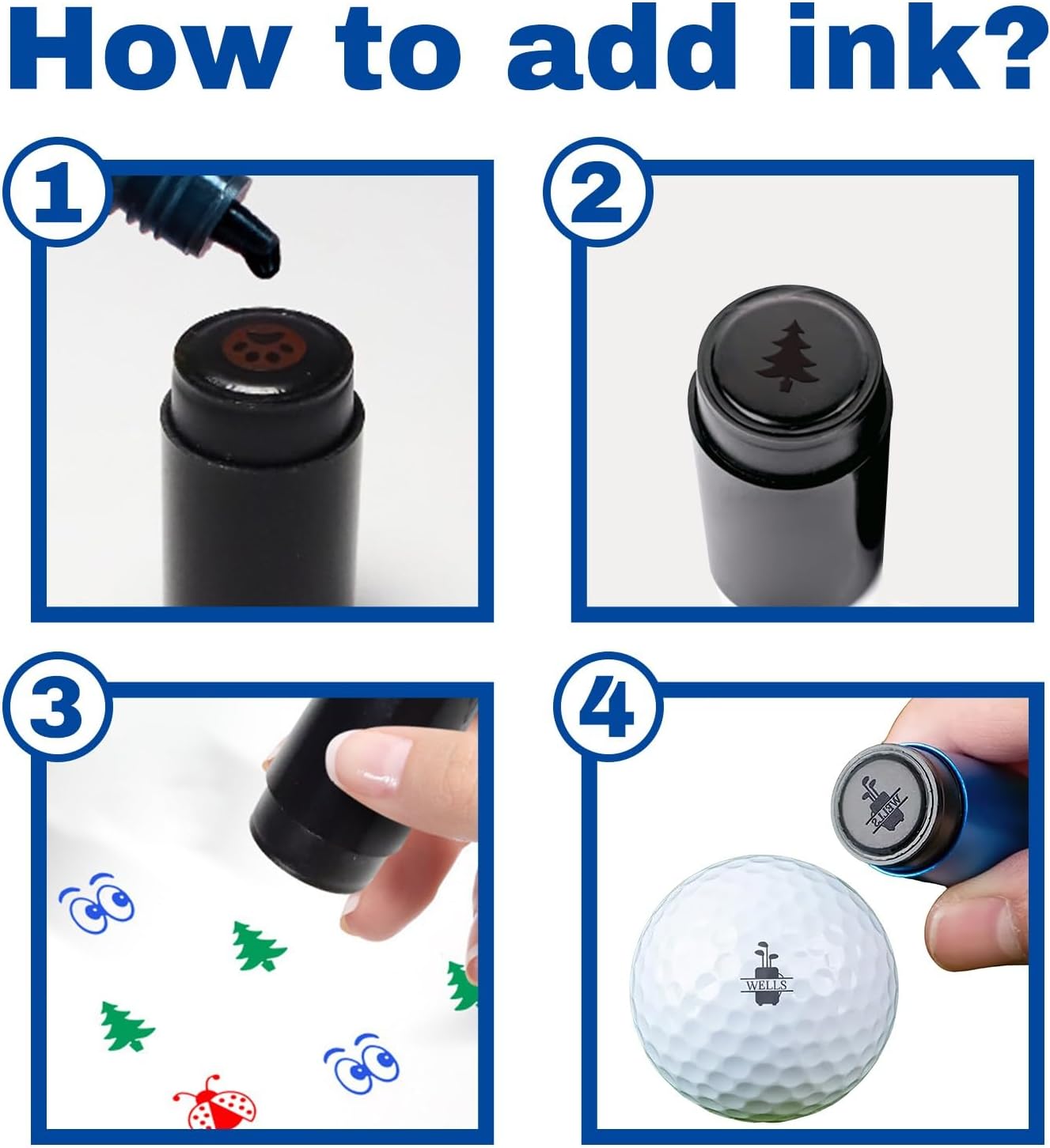 Custom Golf Ball Stamp Personalized Golf Ball Stamper with Name Logo Monogram Customized Golf Ball Marker Stamp Gifts for Men Golfer Husband Boyfriend Dad