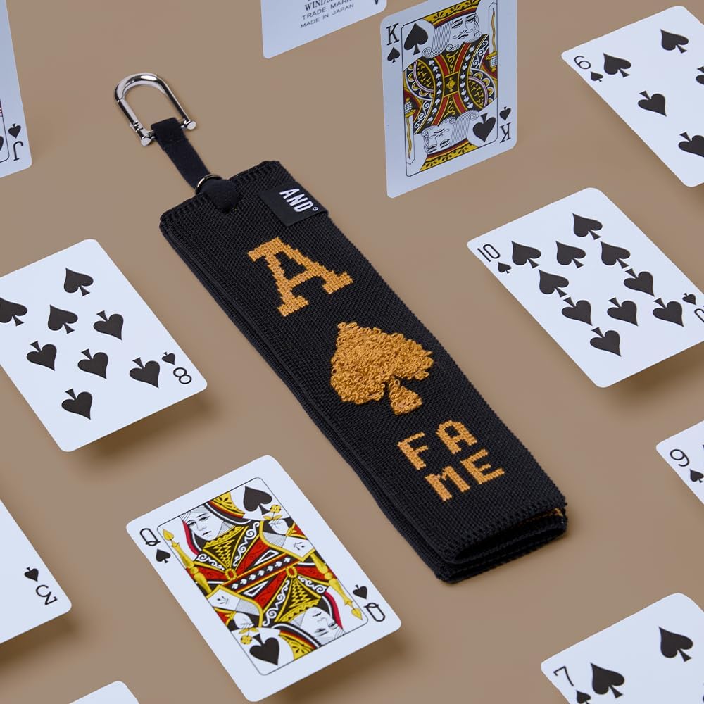 ANDGOLF Pleats Ball Towel, Use to Wash My Ball and Club, Best Choice for Golf Gifts, Embroidered Golf Towels, Clip for Bags/Pants/Skirts, Durable Elastic Band, Colorful Fashion Golf Item