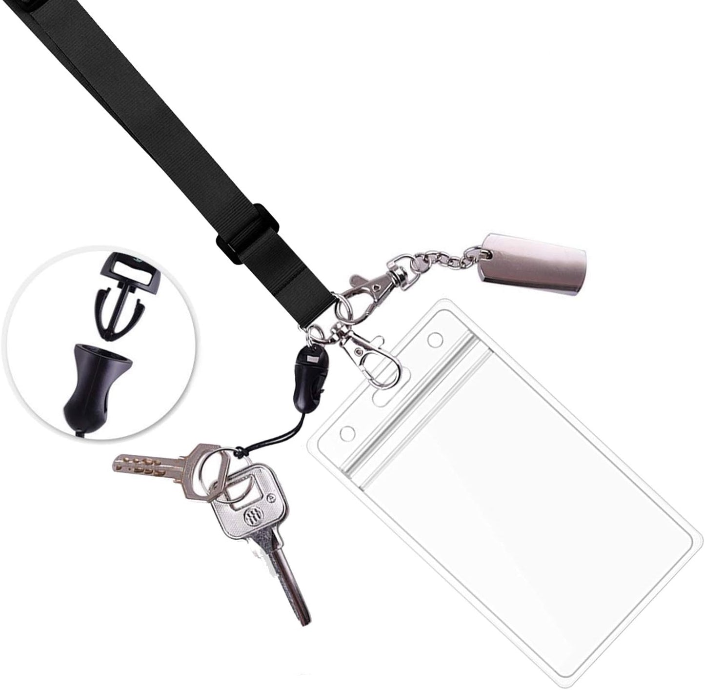 AMUU 6 Pack 6 Colours Lanyards Adjustable Extend Length with Vertical id Badge Holder,for Women,Keys,Kids,Men,Cruise,Ship,Credit Card,Name Tag Holder