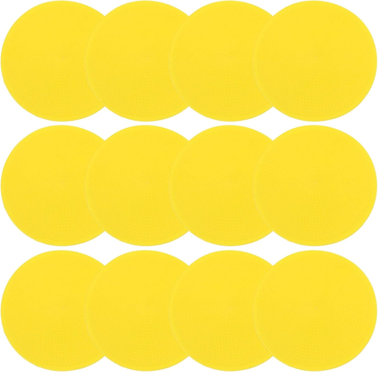 PATIKIL 4 Inch Poly Spot Markers, 12Pcs Non Slip Rubber Floor Dots with Storage Bag Flat Agility Cones for Sports Training Basketball Football