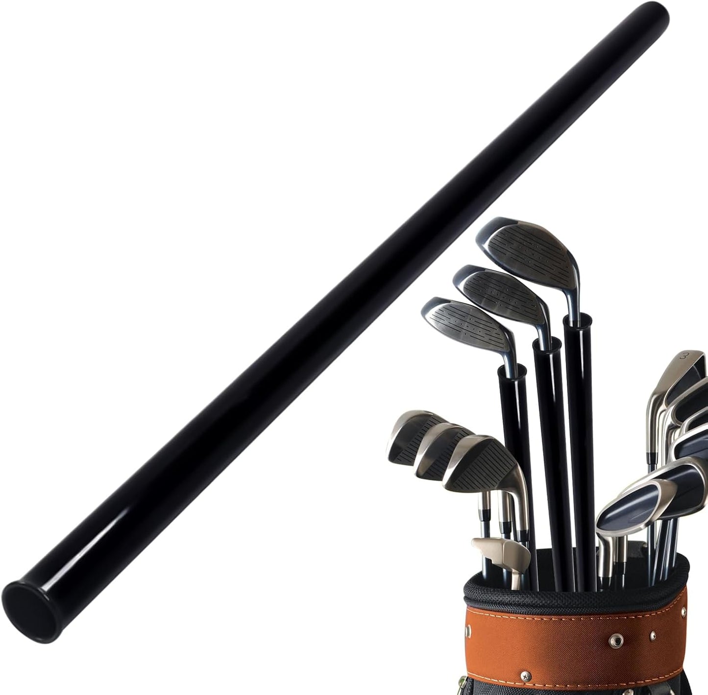 Golf Club Tubes - Golf Bag Club Protection Tubes | Golf Bag Organizer | Keeps Clubs Organized and Protected, Makes Retrieval HassleFree, Durable PVC Construction, Fits Most Standard Golf Bags