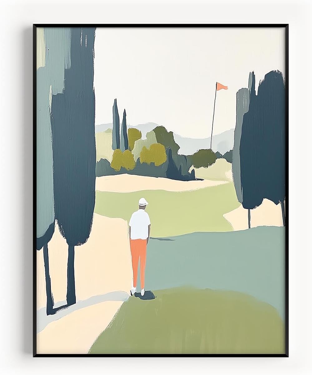 Golf Impressionist Art Print Posters - Premium Giclee Fine Art Prints - Sporty and Sophisticated Home Decor Posters, Golfer Art Prints for Home and Office Decor - Vintage Aesthetic, Ready to Frame