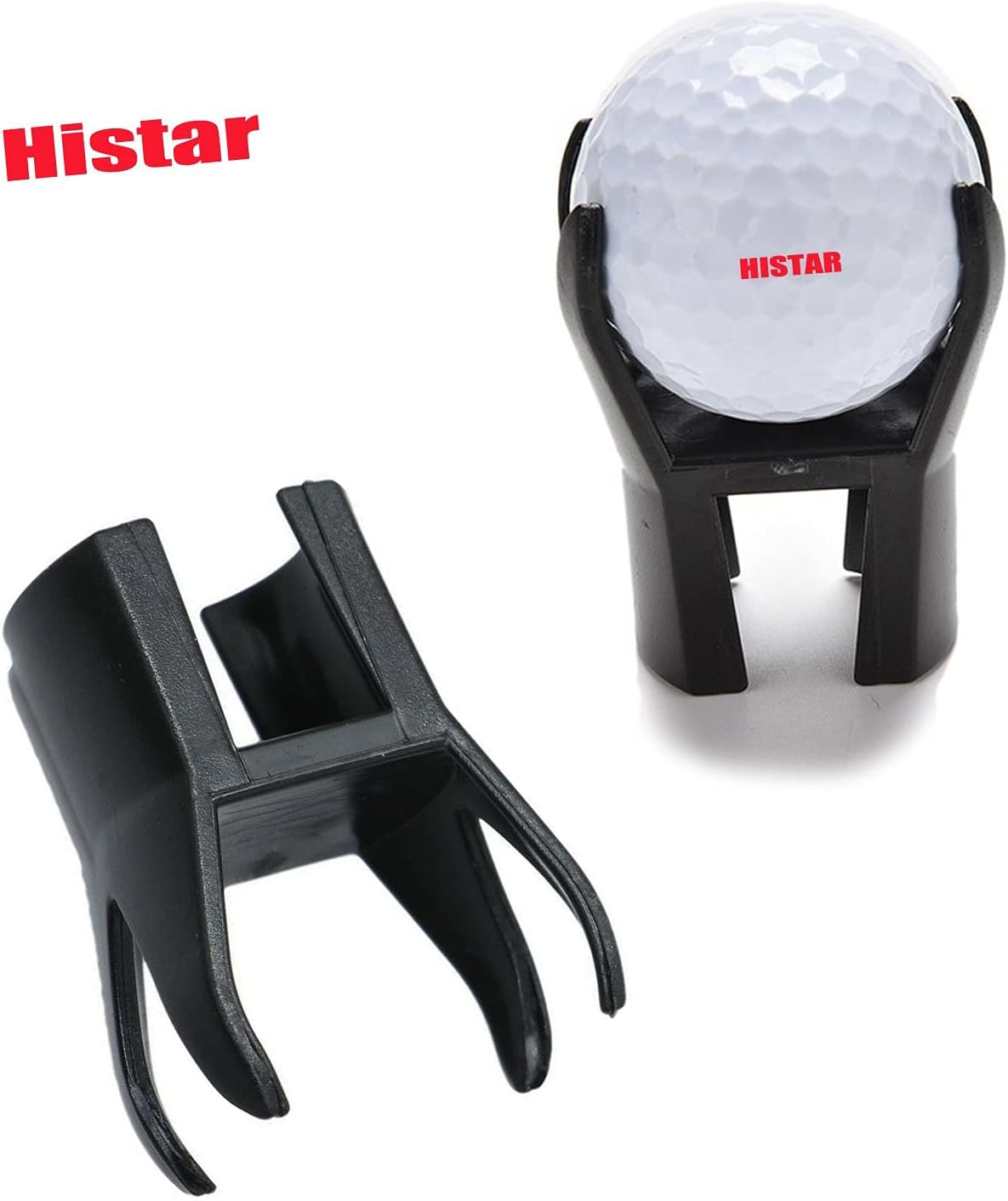 HISTAR 5Pcs Golf Ball Pick Up Retriever Putter Grip Finger Rubber Picker Tool Black