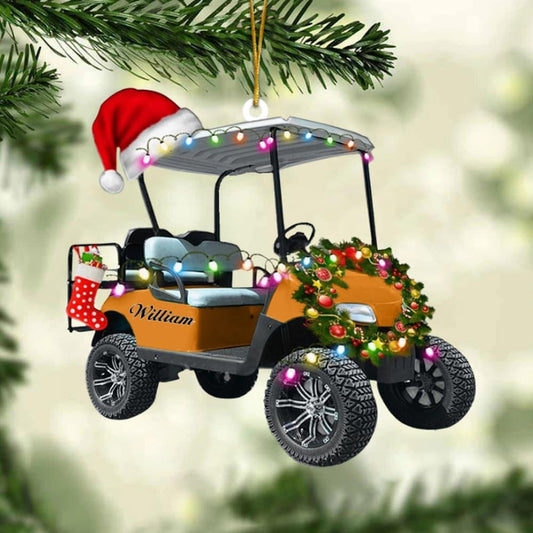 Personalized Golf Car Christmas Ornament, Christmas Ornament, Golf Cart Family, Golf Ornament, Golf Cart Ornament, Golf Christmas Ornaments, Golf Ornaments for Christmas Tree Gift for Golf Lovers/7