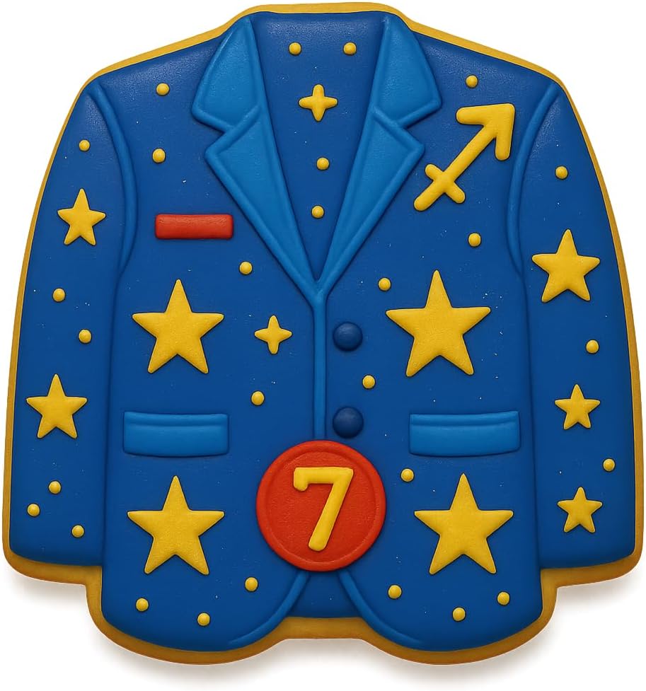 Mighty Gadget Green Jacket Cookie Cutter - 3.75x3.39 Inches, Golf Champion Blazer Baking Mold (Random Color)