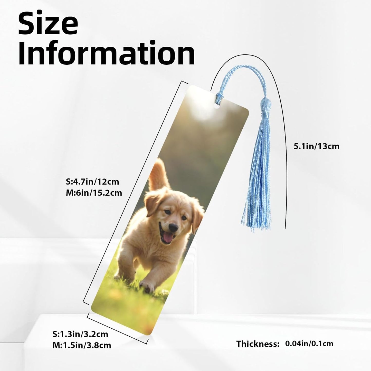 Custom Metal Bookmark, Personalized Double-Sided Bookmark with Text & Photo, Customizd Book Mark with Tassel for Book Lovers Women Men Birthday Christmas Anniversary Present