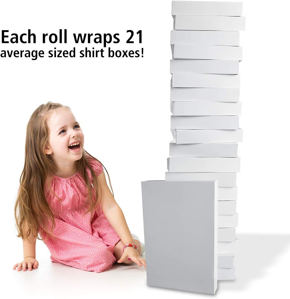 Current Happy Birthday Confetti Jumbo Rolled Gift Wrap - 23 Inches x 32 Feet (61 Square Feet Total), Peek-Proof Party Paper, For Birthdays, Graduations, Baby Showers and More