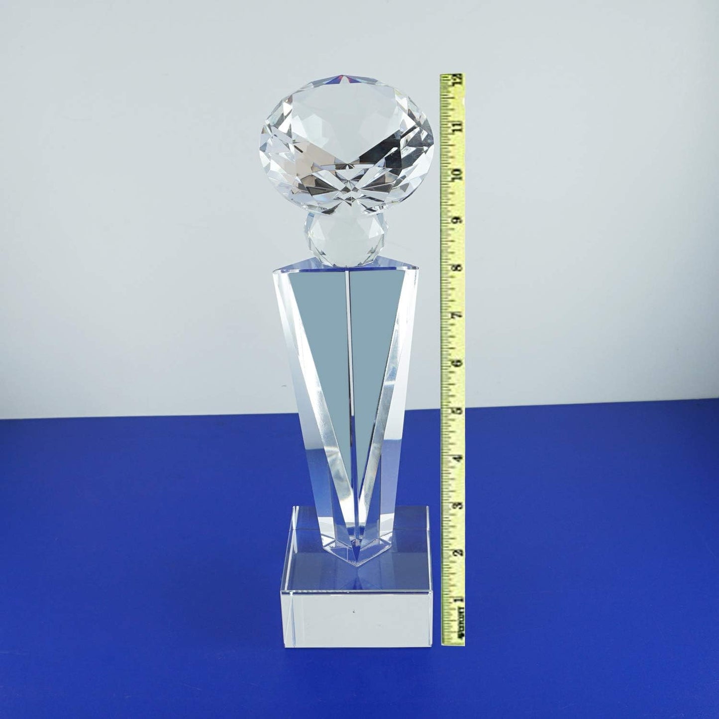 Optical Crystal Glass Diamond Trophy Awards Recognition Achievement Reality Personalized Custom Laser Etched Engraving Trophy