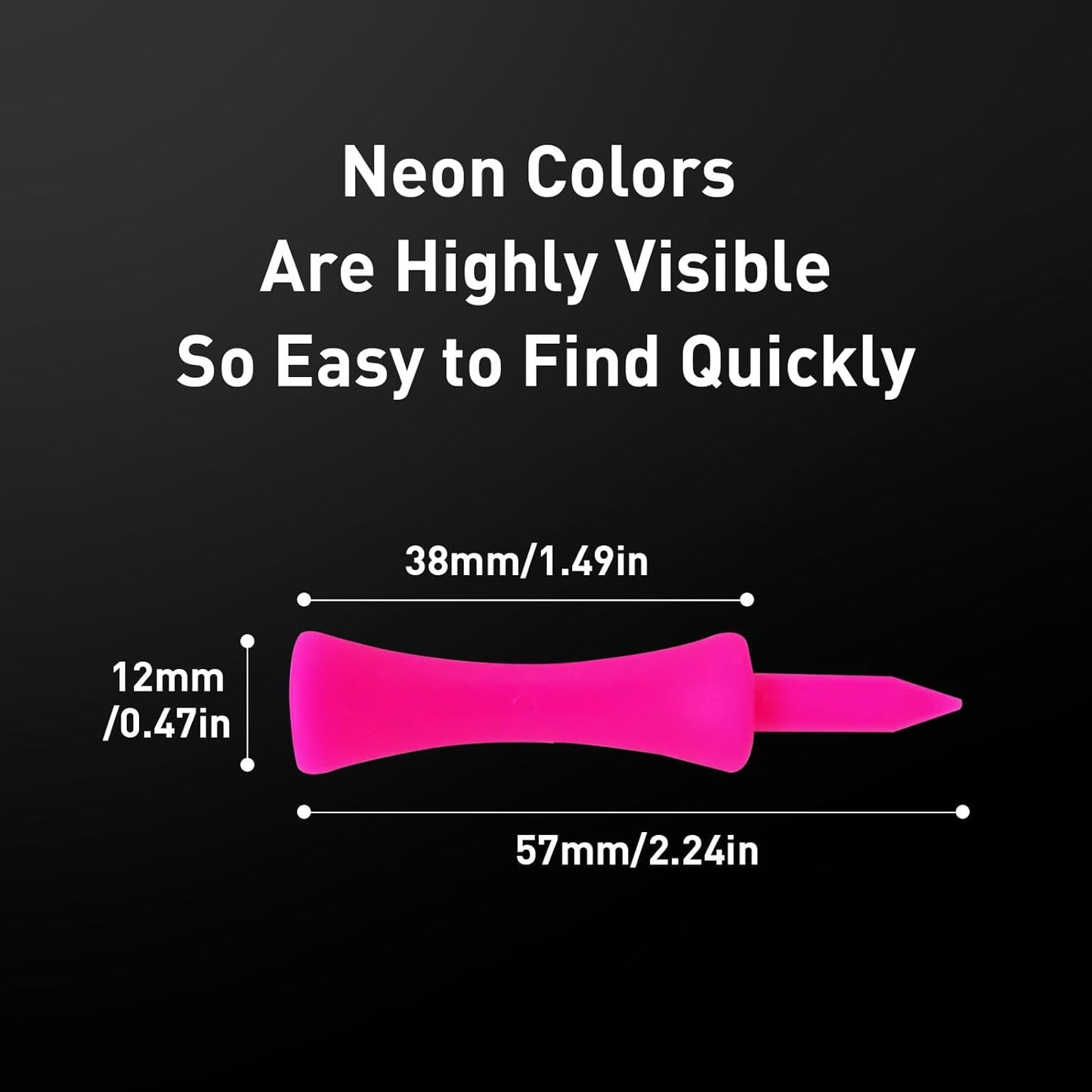 Plastic Golf Castle Tees Step Down Value 200 Count, Unbreakable Mixed or Same Height 1, 1 1/4, 2 3/4, 2 1/4, 2, 1 3/4, 1 1/2 Inch Length Colorful Pack for Practice