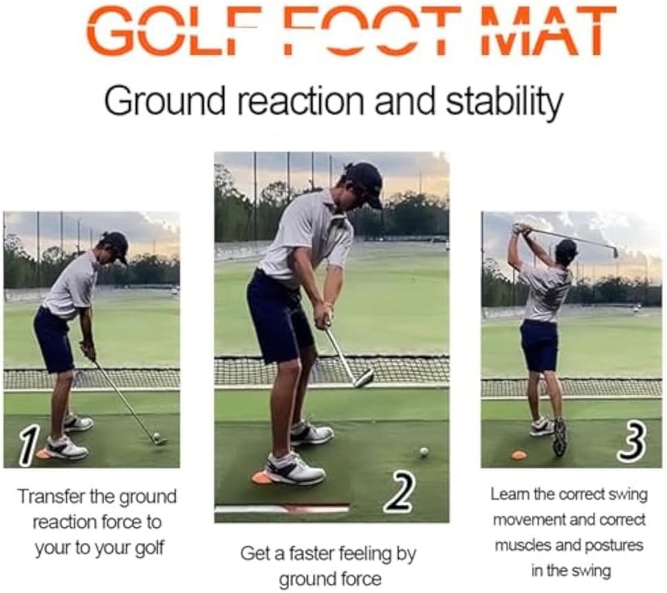 Golf Trainer Swing Speed Trainer Chipping and Putting Power Pad Weight Transfer, Yellow