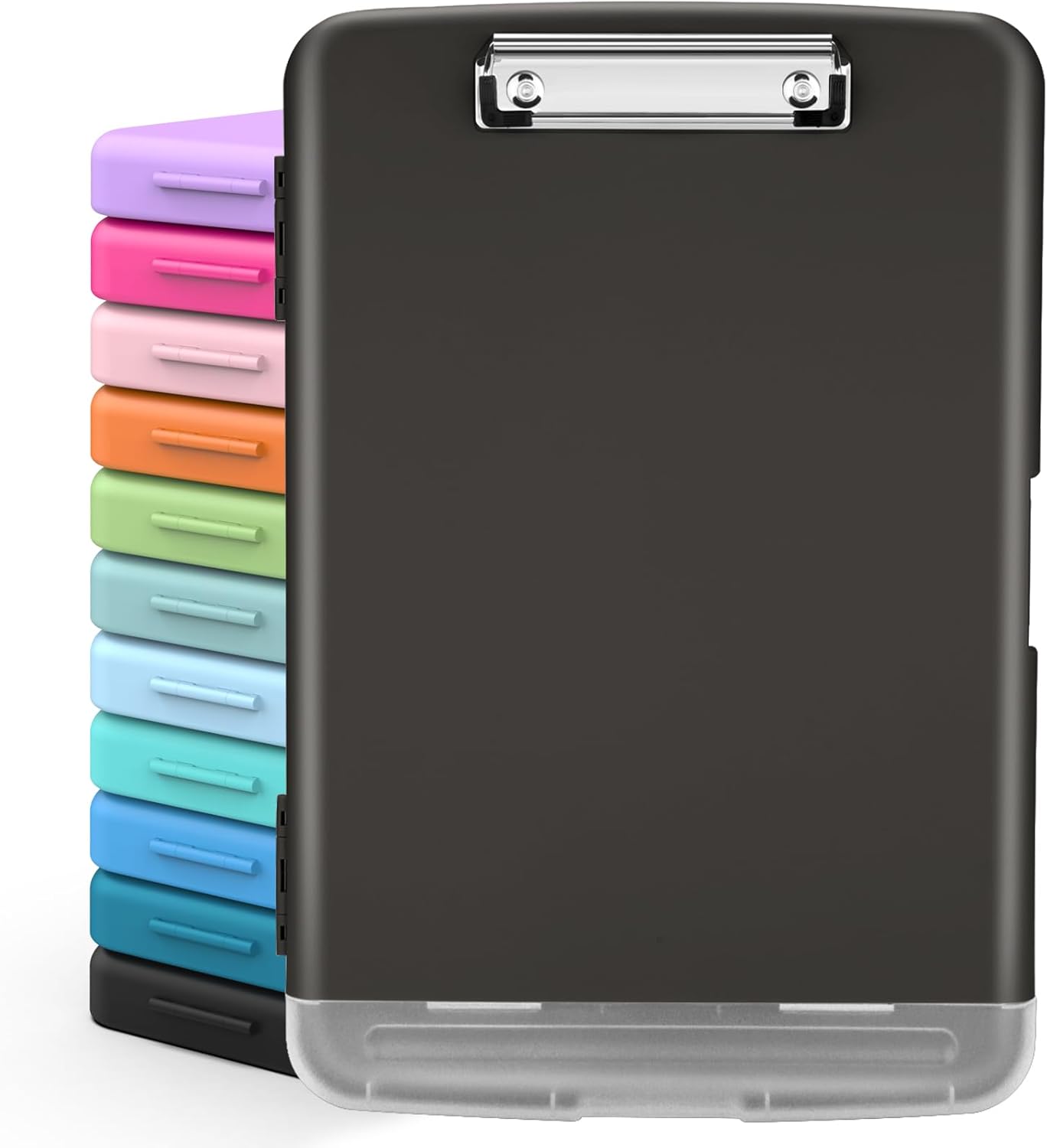 Sooez Clipboards with Storage, High Capacity Clip Boards 8.5x11 with Storage, Heavy Duty Nursing Clipboard Folder, Plastic Clipboard with Pen Holder for Women Teachers Work, School & Office Supplies