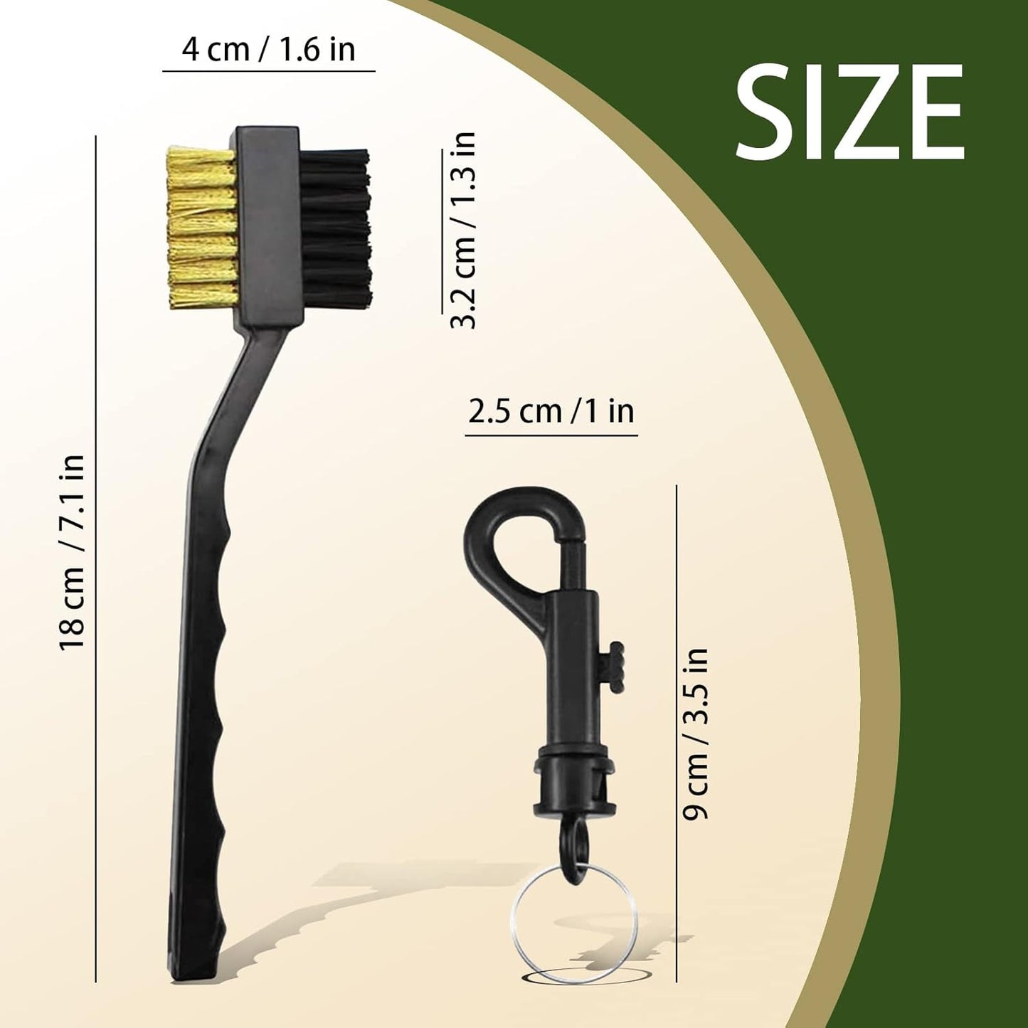 GOLDEAL 5 Pack Golf Club Brush and Club Groove Cleaner Set, Golf Club Brush, Golfing Equipment, Accessories for Golf Clubs, Balls, Clothing, Shoes, Golf Aids, Easily Attaches to Golf Bag