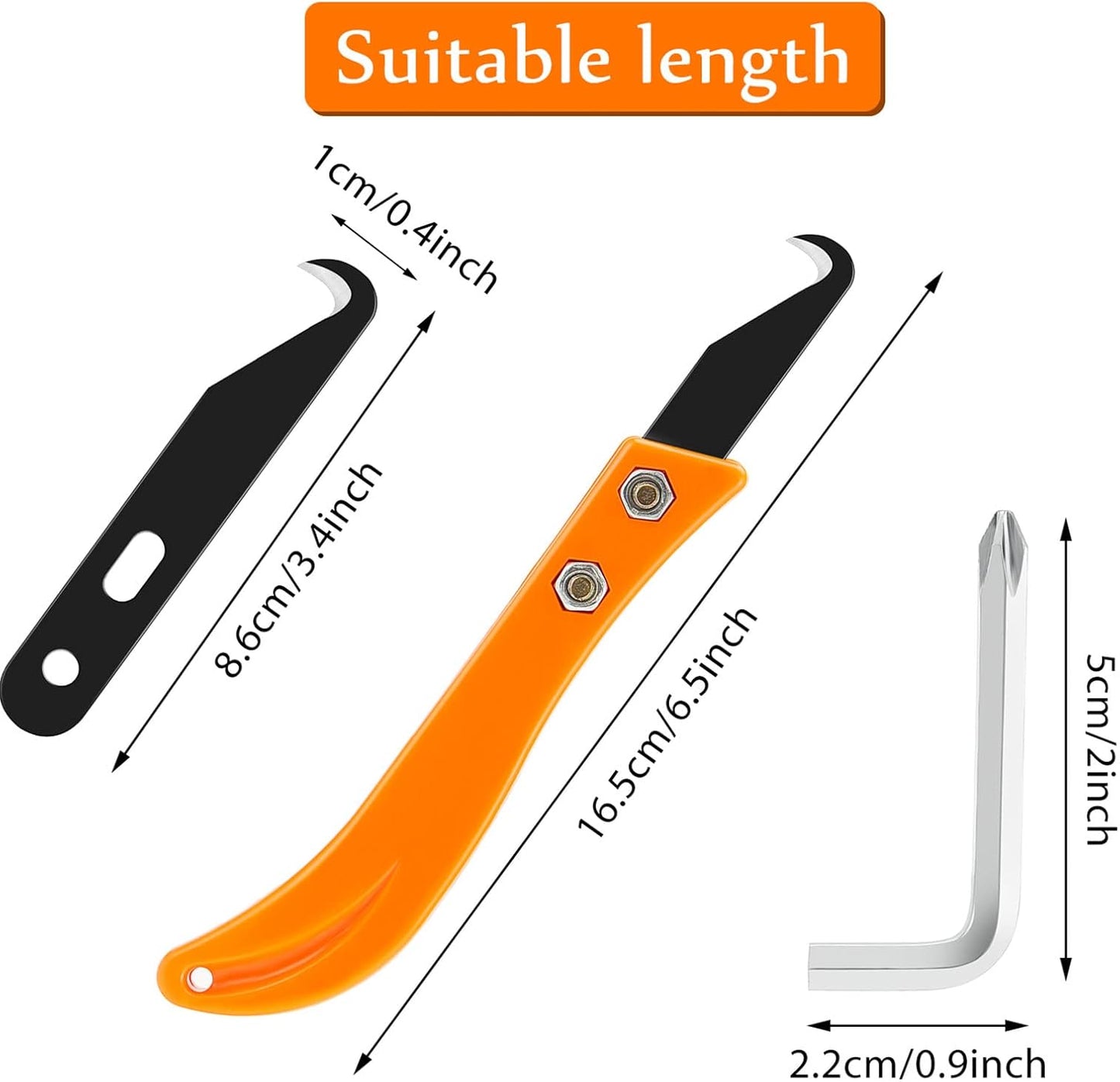 Mudder 13 Pieces Golf Hook Blade Hook DIY Knife Golf Club Blade Tool Grip Remover with Installation Tool