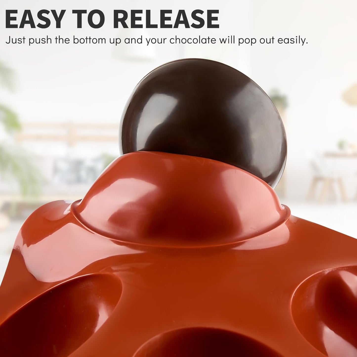 3 Pack Semi Sphere Silicone Molds, 2.6 Inch Hot Chocolate Bomb Mol 6 Cavity Half Sphere Silicone Baking Molds for Chocolate, Cake, Jelly, Dome Mousse