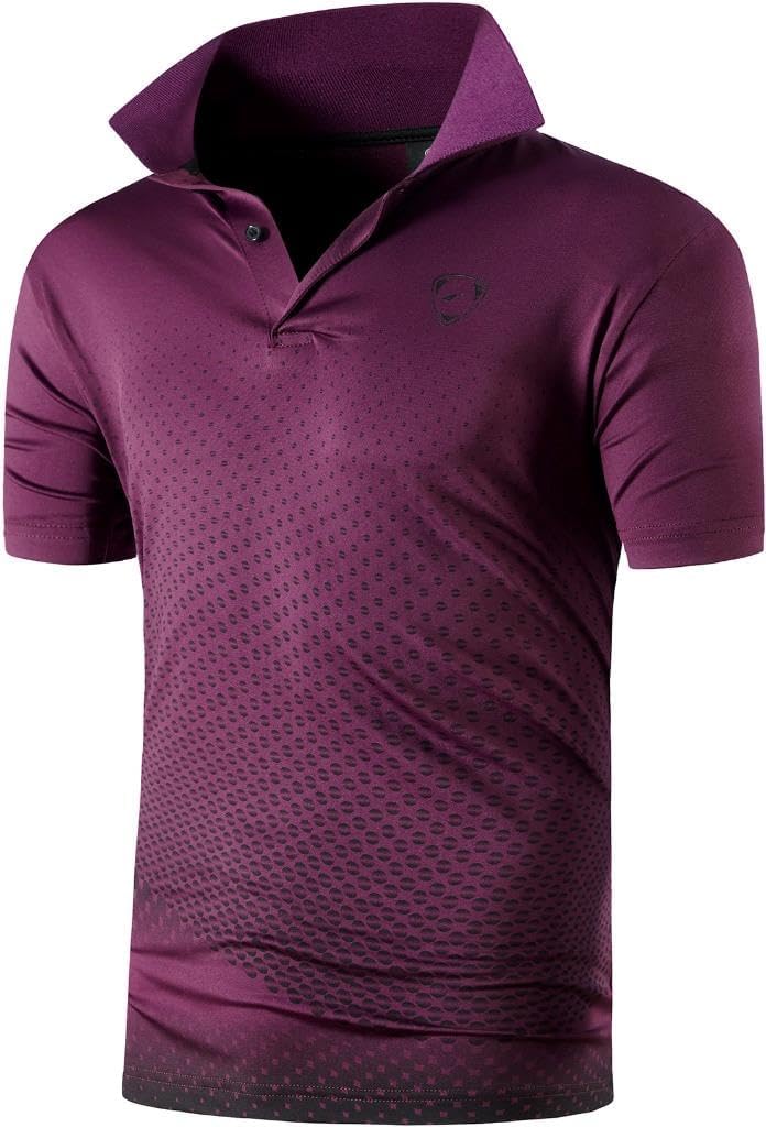 jeansian Men's Sport Outdoor Quick Dry Fit Short Sleeves Polo Tee Shirt Tshirt T-Shirt Tops Golf Tennis Bowling LSL195