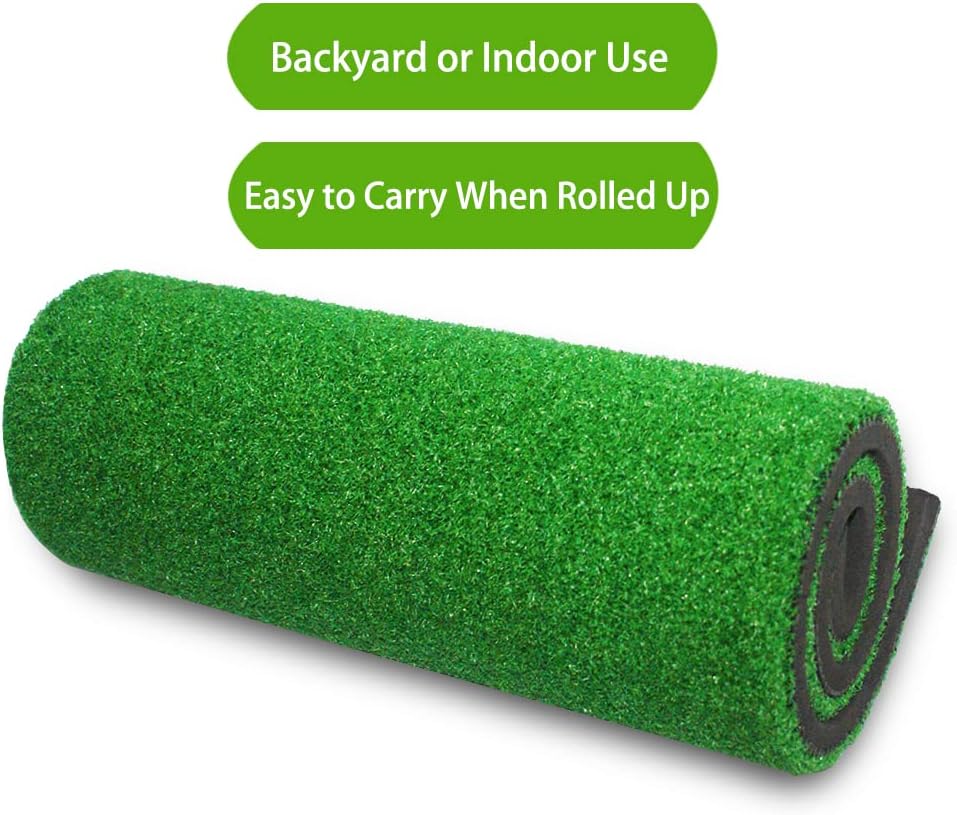 Golf Hitting Mat -32 x 20 inch Artificial Turf, SBR Foam Bottom with Rubber Tee for Swing Practice, which is an Indoor-Outdoor Chipping mat