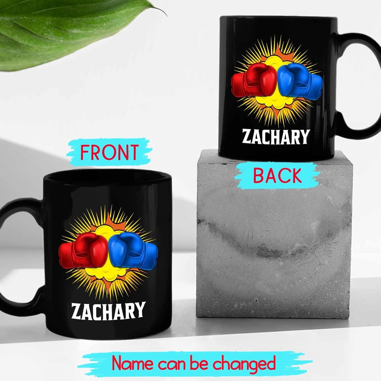 Personalized Boxing Coffee Mugs Cups Gifts For Men Women Fans Team Boxing, Customized Boxer Boxing Gloves Coffee Cup With Name, Boxing Gloves Black Ceramic Mug Gift, Boxer Boxing Tea Mug 11 Oz 15 Oz