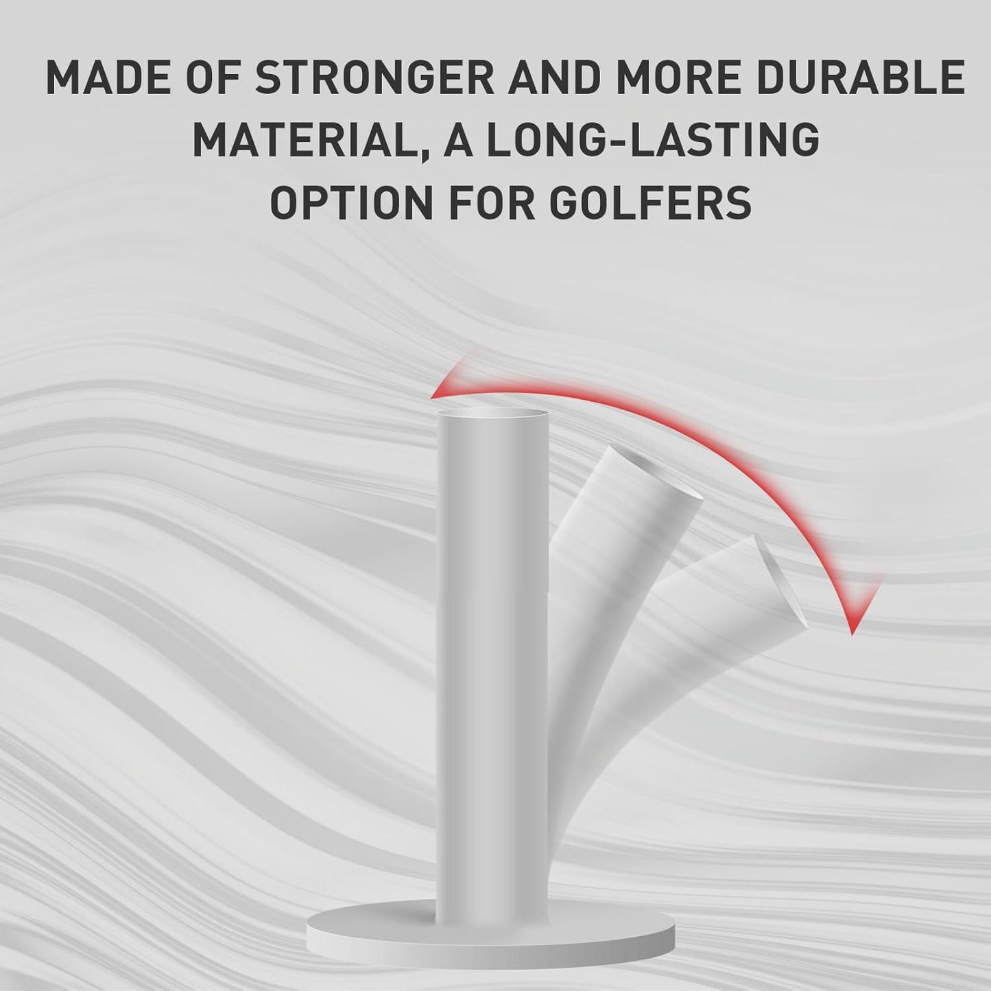 FINGER TEN Golf Rubber Tees Driving Range Value 5 Pack, Mixed Size or 5 Same Size for Practice Mat