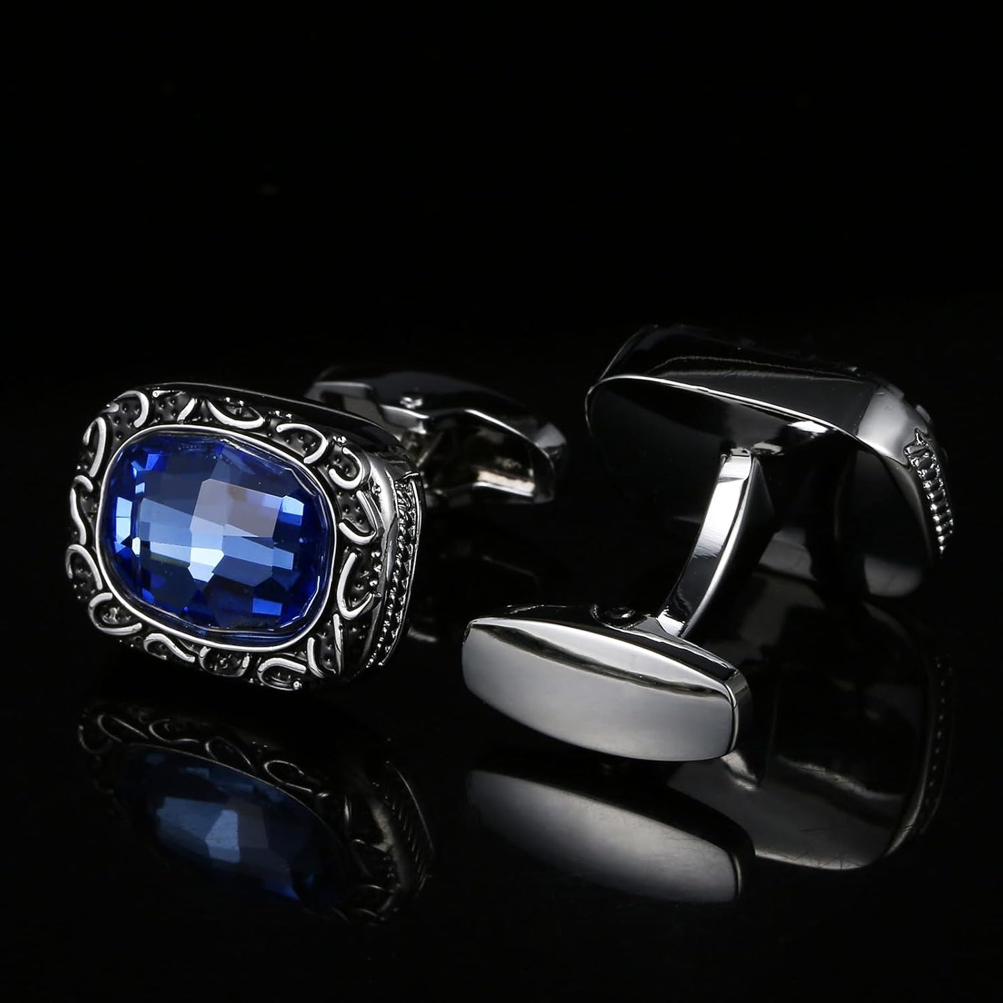 S&W Wedding Cufflinks for Men Cuffs with Gift Box Business for Tuxedo Shirts