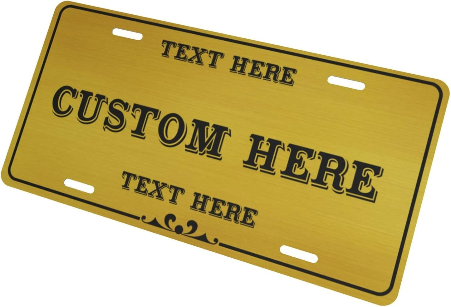 Custom Personalized Text Image Photo Design Customized Tag Aluminum License Plates for Front of Car 6x12 Inch-22