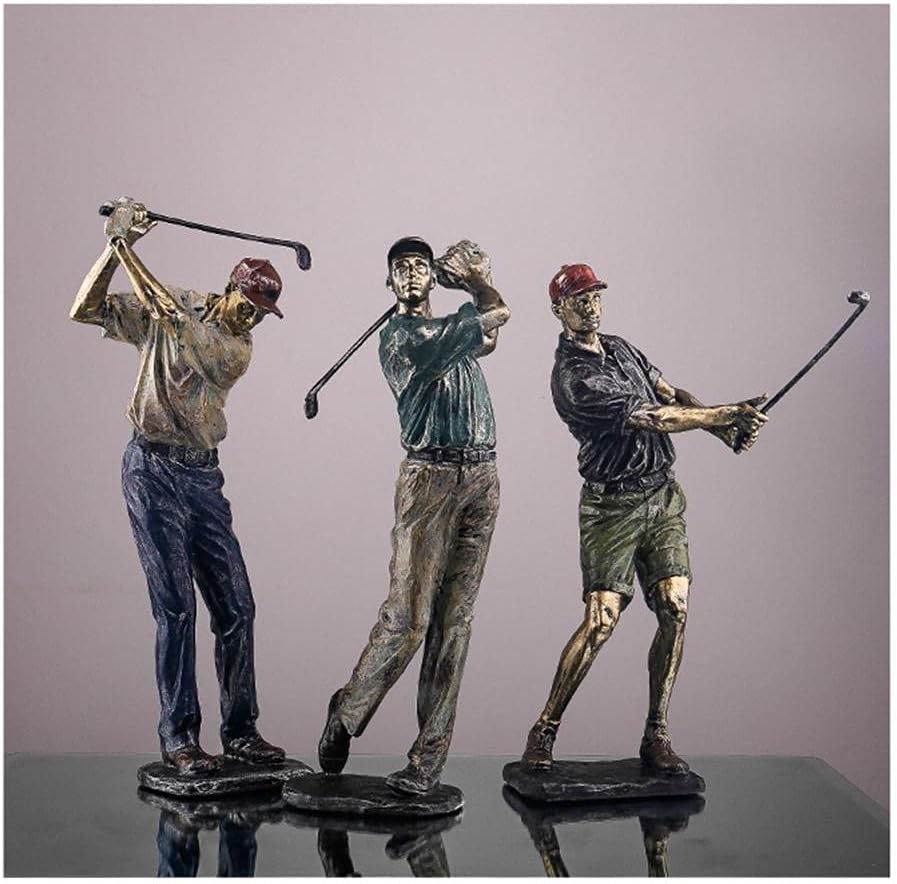 Golfer Statues, Luxury Character Figurine, Creative Modern Sport Statue Art Figurines, Nordic Crafts for Office Desk Living Room Home Decoration