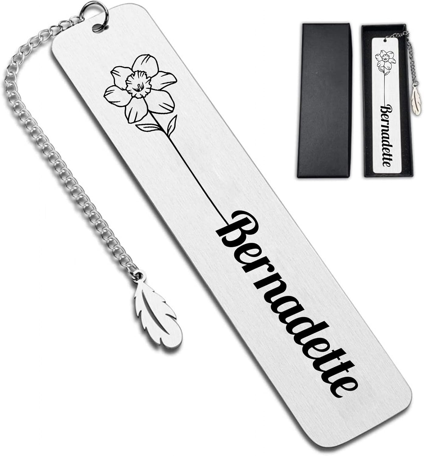 Personalized Birth Flower Bookmarks for Women Book Lover Birthday Custom Bookmarks Customized Gifts for Her Valentine's Day Graduation Gift for Female Girl Sister Girlfriend Christmas Wedding Gift