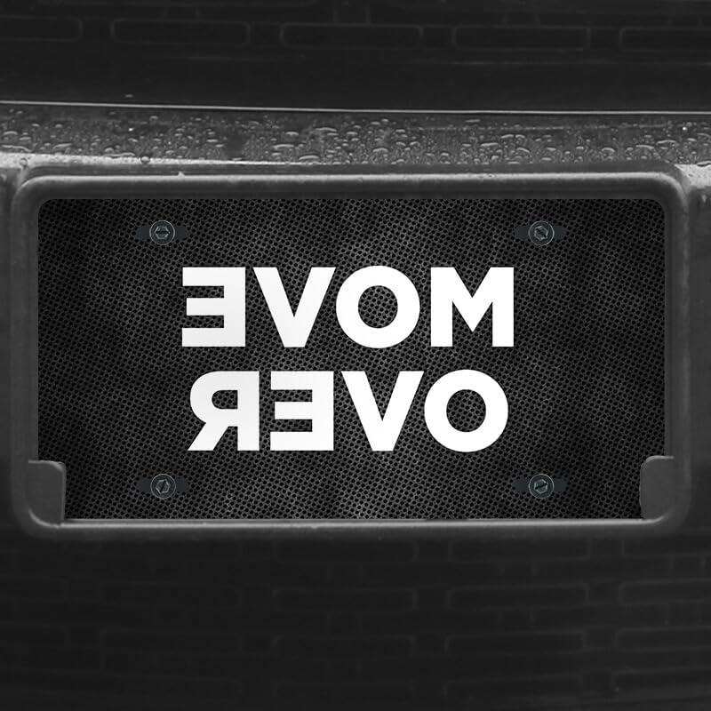 Unique Vanity License Plates | 16 Individual Designs | 3 Sizes (Automobile, Golf Cart, Motorcycle/Bike) | Made in U.S.A. | Custom Car Tags (Move Over, Golf Cart (7" x 4"))