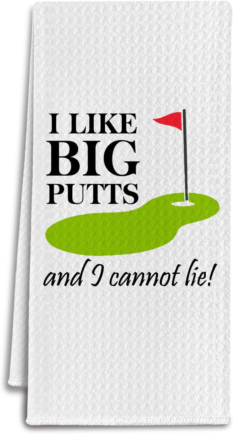 Golfing Gifts Kitchen Towels, Funny Golf Lovers Gifts Dish Tea Towels for Kitchen Decor, Gift for Women Men Golfers Decorative Hand Towel for Bathroom, 16x24 Inches