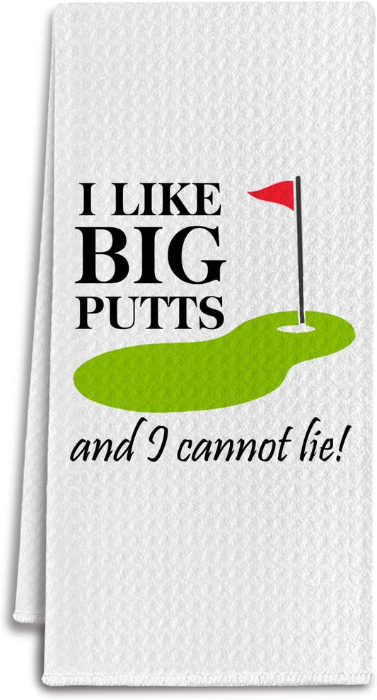 Golfing Gifts Kitchen Towels, Funny Golf Lovers Gifts Dish Tea Towels for Kitchen Decor, Gift for Women Men Golfers Decorative Hand Towel for Bathroom, 16x24 Inches