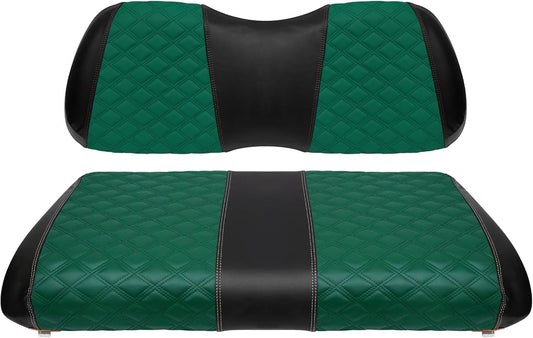Golf Cart Seat Covers for Club Car Precedent/Onward/Tempo 2004+ Front OEM Universal Seat Cushion, Marine Grade Vinyl Leather Club Car Seat Covers/Easy to Install-Green (2PCS)