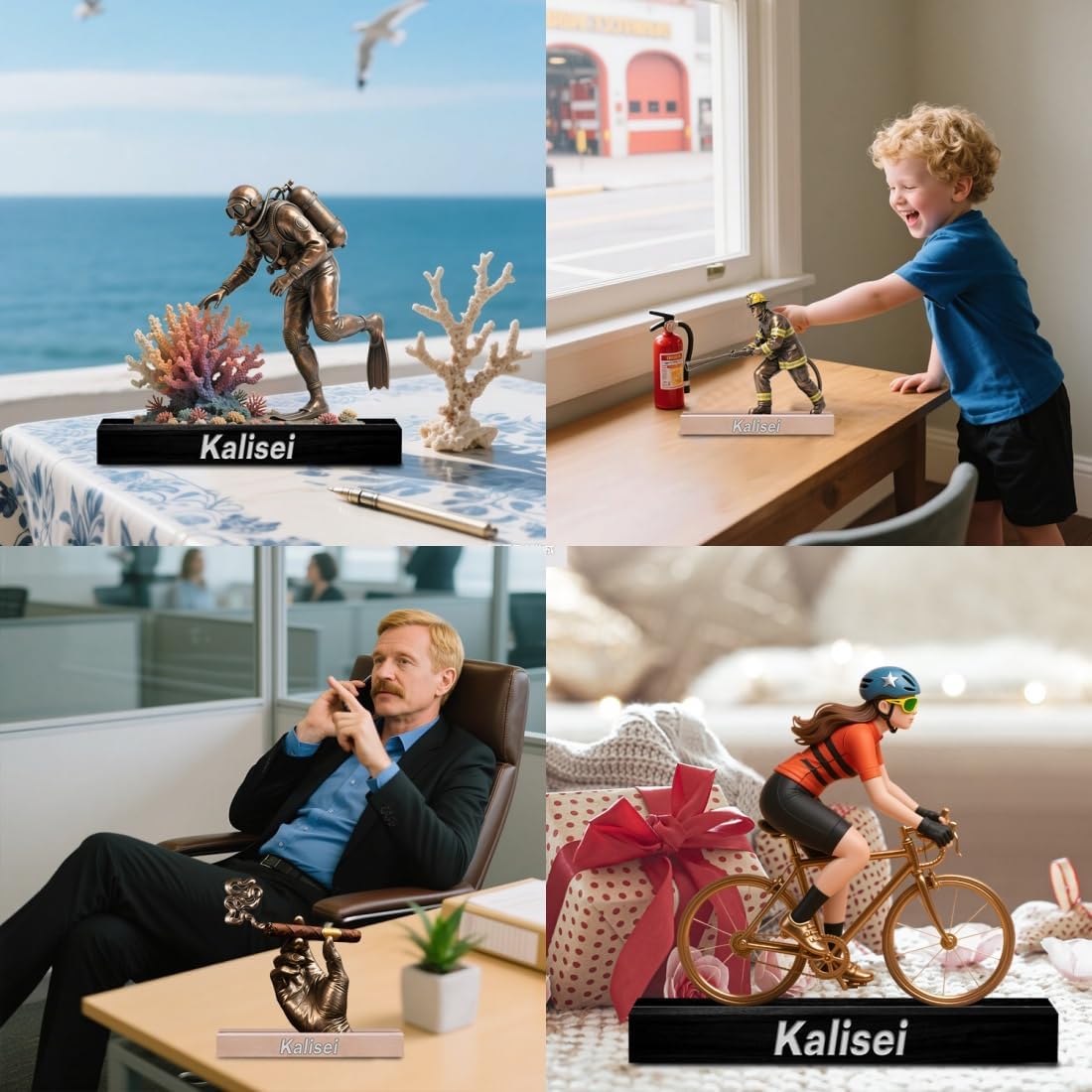 Personalized Excavator Desktop Ornament Sign Custom Name Flat Desk Sign Excavator Plaque with Wooden Base Home Garage Men Cave Desk Decor Plaque Gifts for Dad Grandpa Birthday Xmas