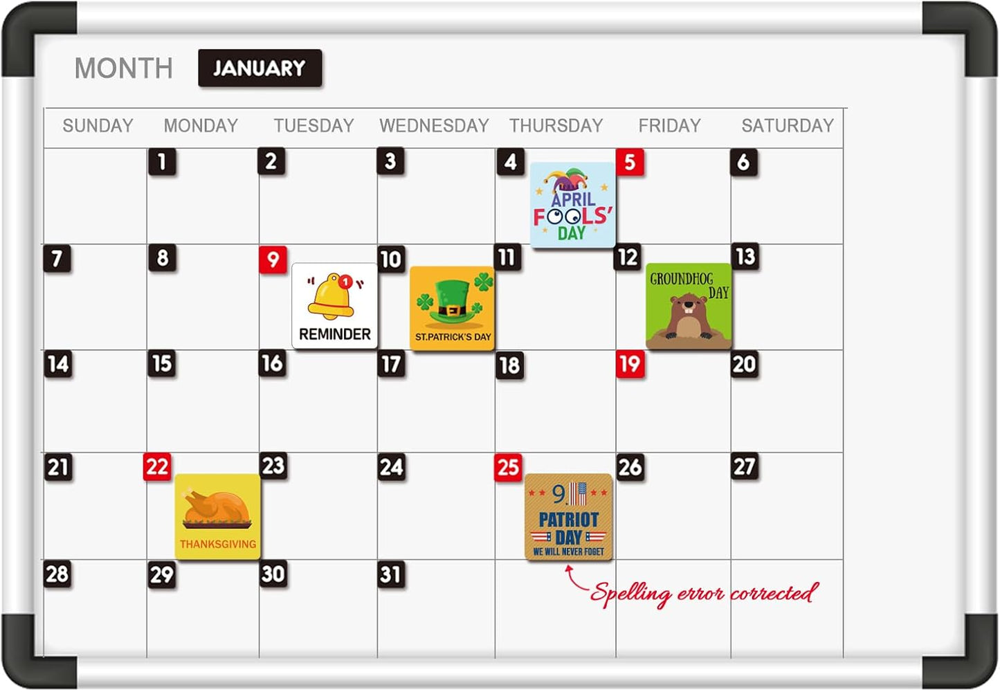 42Pcs Holiday Magnets for Magnetic Calendar, Holiday Refrigerator Magnets for Calendar Whiteboard, Dry Erase Boards, Calendar Magnets Accessories for Home Classroom Office