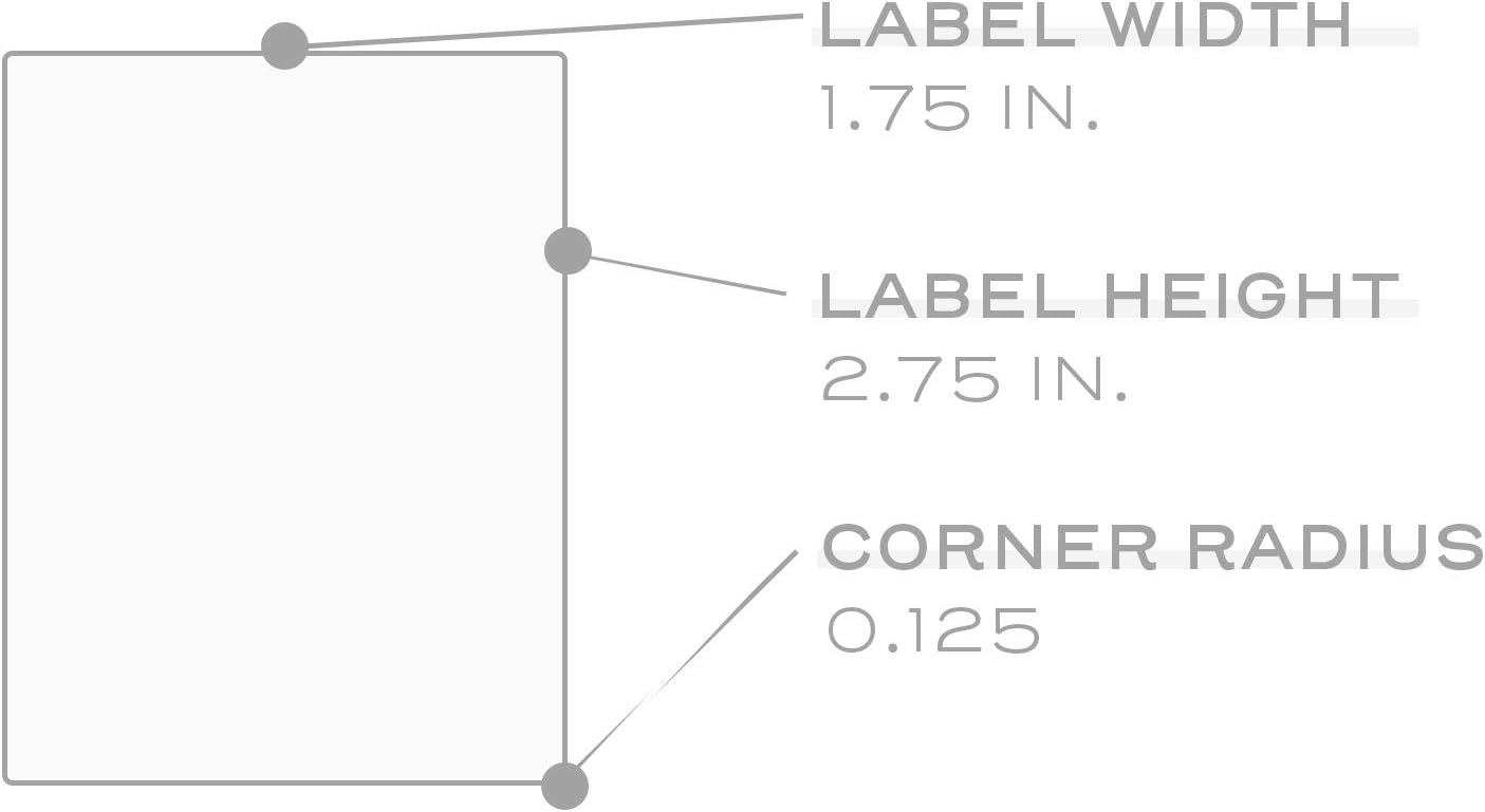 600 Labels for 4 oz Jars, 1.75 in. x 2.75 in.