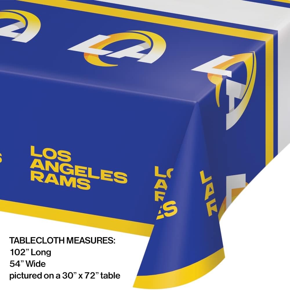 Trendware Los Angeles Rams Plastic Tablecloths, 3 ct