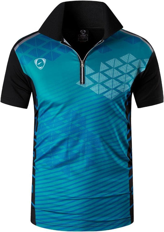 jeansian Men's Sport Outdoor Quick Dry Fit Short Sleeves Polo Tee Shirt Tshirt T-Shirt Tops Golf Tennis Bowling LSL195