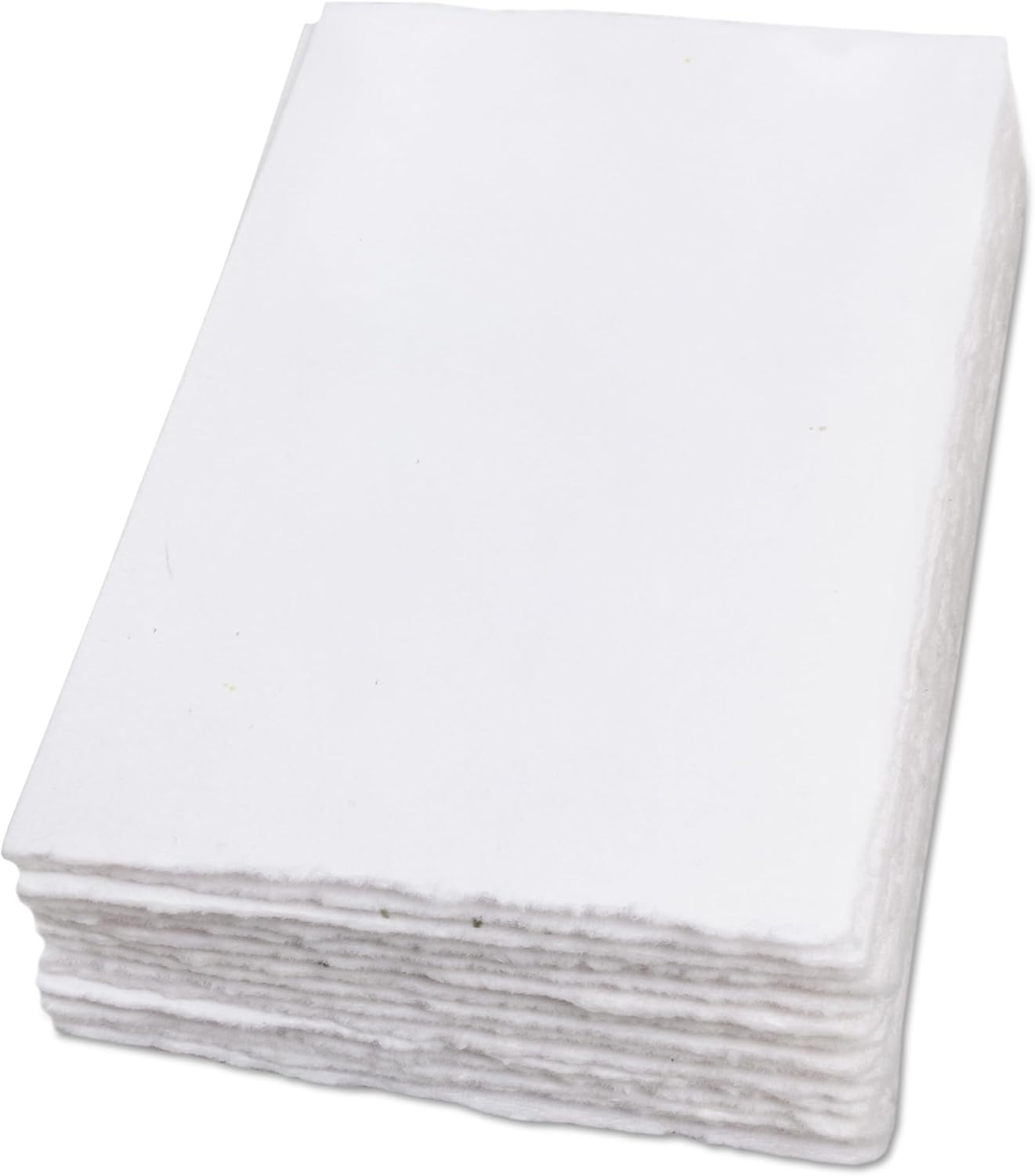 WANDERINGS Handmade Deckle Edge Blank Greeting Cards & Envelopes - Thick 300gsm paper– 20 Cards for Invitations, Thank Yous, Greeting, Get Well and Birthday Cards (Blank)