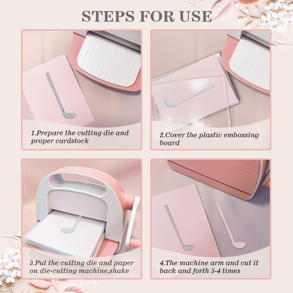 WADORN Golf Metal Cutting Dies, Golfing Theme Carbon Steel Cut Stencils for Scrapbooking Card Making Embossing Stencil Die Cuts Sport Theme Cutting Embossing Stencil for DIY Album Card Paper Craft