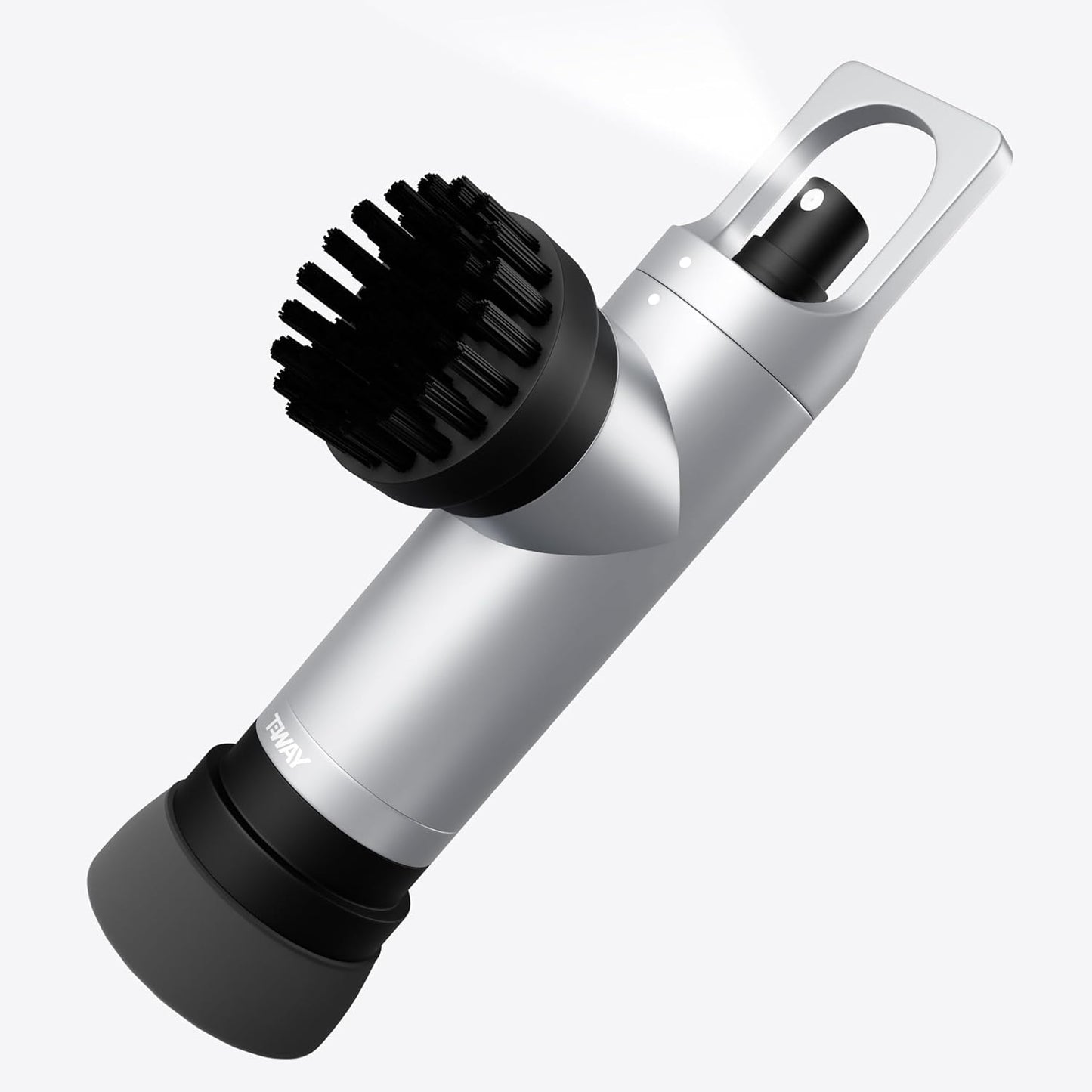 Golf Club Brush Cleaner with Water Spray Bottle and Sponge - Clean Golf Clubs Golf Balls Shoes All at Once - Heavy Duty - Golf Cleaning Device - Golf Accessories- USA Company (Titan Silver)