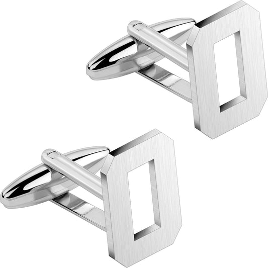AMITER Mens Cufflinks with Number, Classic Silver Personalized Cuff Links for Men, Sport’s Day Casual or Formal Shirts