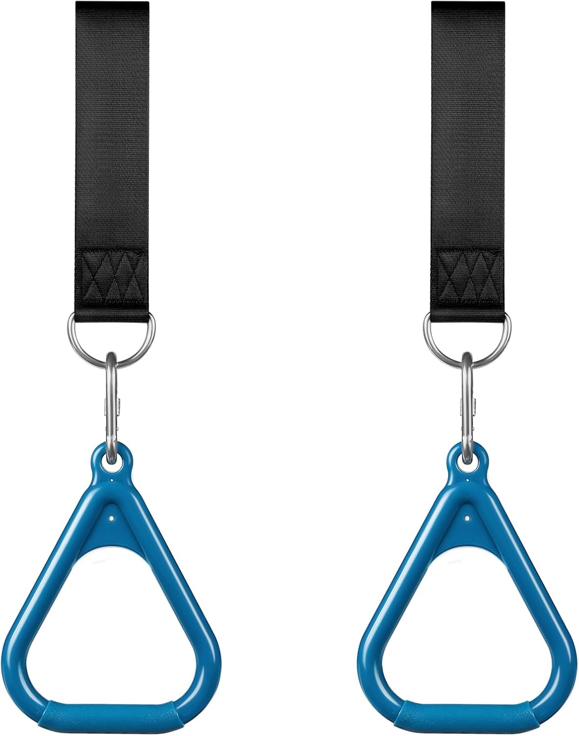 LadyRosian Trapeze Bar Swing Monkey Bars Hanging Ninja Rings Warrior Slackline Obstacle Course Kits for Kid Playground Equipment Accessories (Blue)