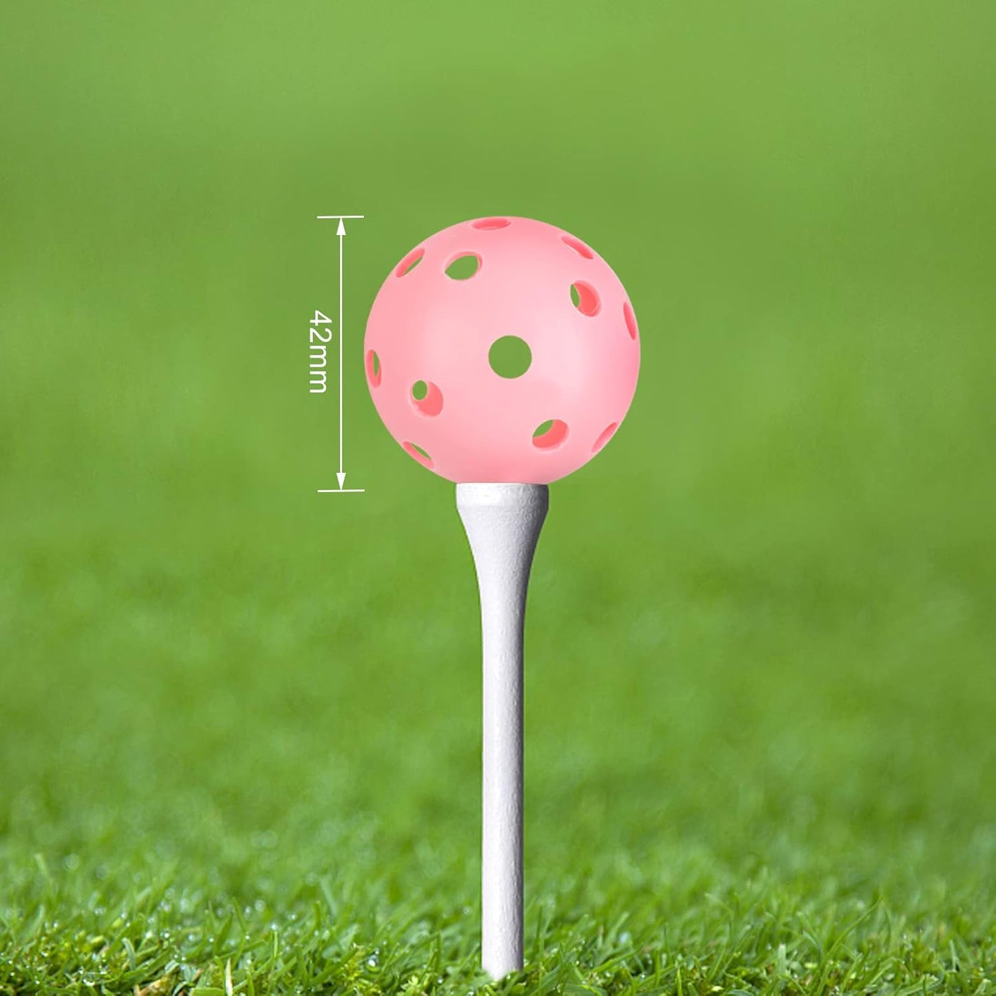 Joyberg Practice Golf Balls 24 Pack, 42mm Plastic Golf Balls, Practice Golf Balls for Backyard, Training Golf Balls for Swing Practice