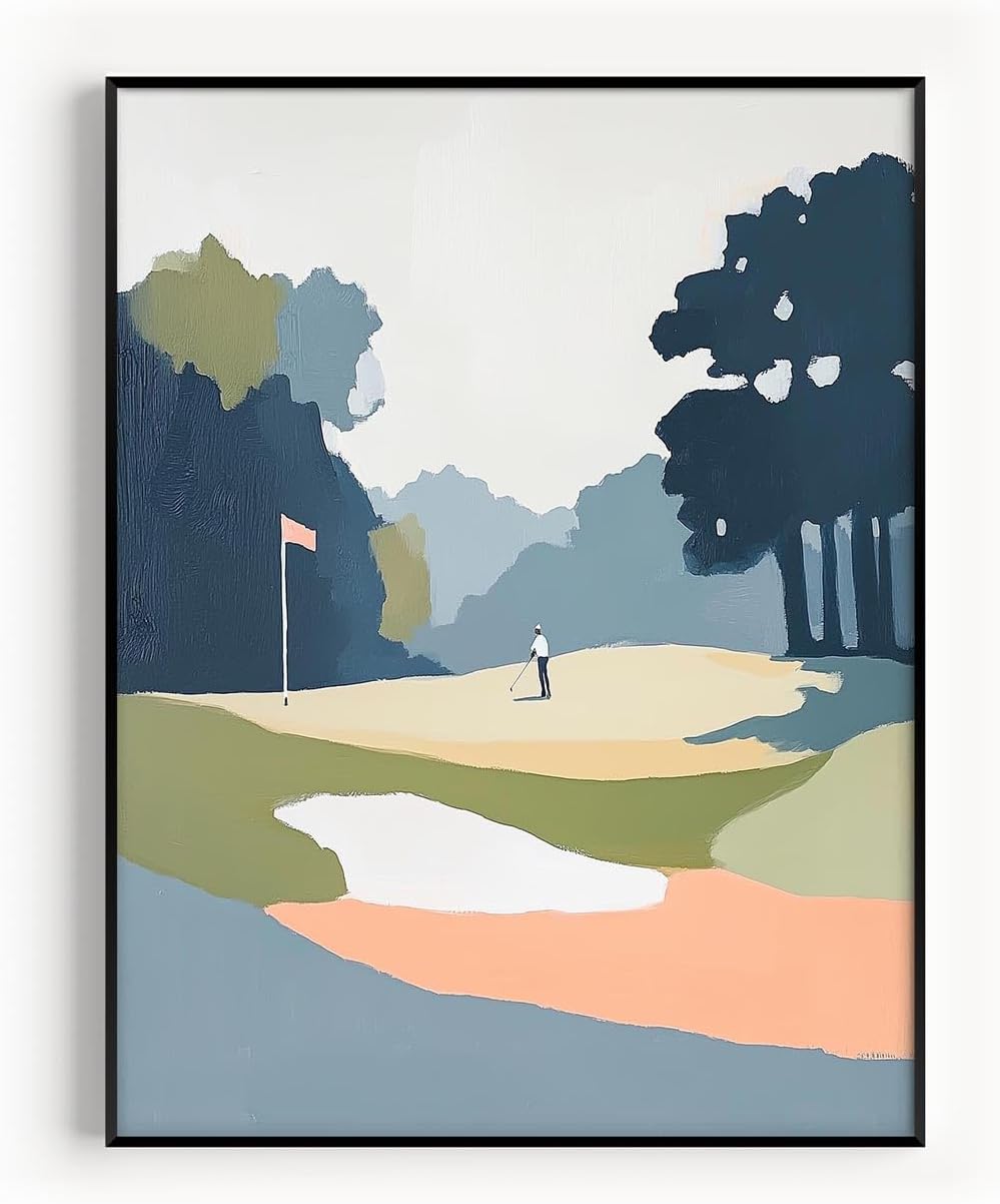 Golf Impressionist Art Print Posters - Premium Giclee Fine Art Prints - Sporty and Sophisticated Home Decor Posters, Golfer Art Prints for Home and Office Decor - Vintage Aesthetic, Ready to Frame