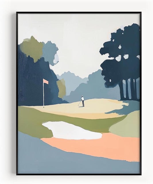Golf Impressionist Art Print Posters - Premium Giclee Fine Art Prints - Sporty and Sophisticated Home Decor Posters, Golfer Art Prints for Home and Office Decor - Vintage Aesthetic, Ready to Frame